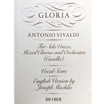 VIVALDI - Gloria RV589 for Mixed Chorus and Orchestra (Vocal Score)