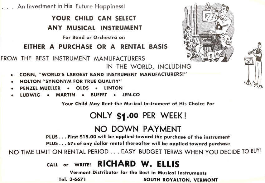 Old Ellis Music Advertisement