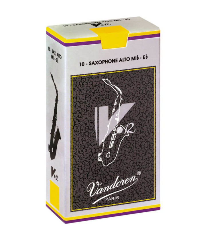 photo of a box of Vandoren V.12 alto sax reeds