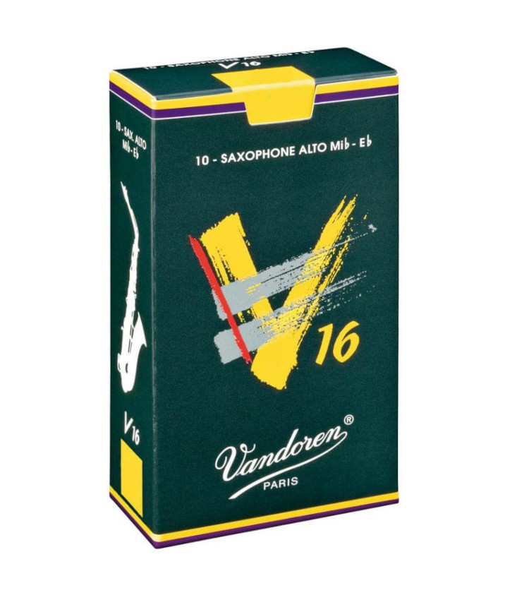 photo of a box of Vandoren V.16 alto sax reeds