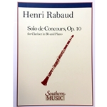 RABAUD - Solo de Concours for Clarinet with Piano Accompaniment