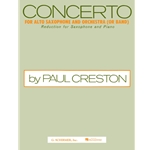 CRESTON - Concerto, Op. 26, for Alto Saxophone and Orchestra or Band (Piano Reduction)