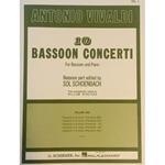 VIVALDI - Ten Bassoon Concerti, Volume 1 for Bassoon (with piano reduction)