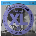 D'Addario EXL115 Nickel Wound Electric Guitar String Set, Medium/Blues-Jazz Rock