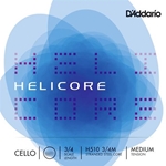 Helicore Cello Single A String, 3/4 Scale, Medium Tension