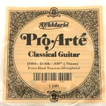 D'Addario J4404 Pro-Arte Nylon Classical Guitar Single String, Extra-Hard Tension, 4th String - D