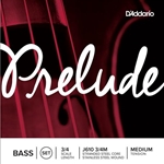 D'Addario Prelude Bass String Set, 3/4 Scale, Medium Tension