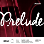 D'Addario Prelude Bass Single D String, 3/4 Scale, Medium Tension