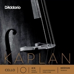 Kaplan Cello Single D String, 4/4 Scale, Medium Tension