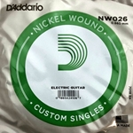 D'Addario NW026 Nickel Wound Electric Guitar Single String, .026