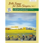 Folk Songs for Solo Singers, Volume 1 (Medium High) Book with CD