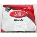 Red Label Cello Single D String, 1/4