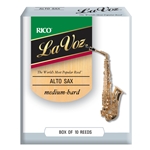 La Voz Alto Saxophone Reeds, Medium-Hard (10pk)