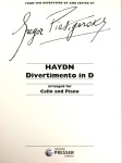 HAYDN - Divertimento in D for Cello & Piano