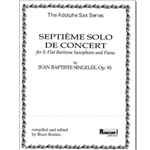 SINGELEE - Septieme Solo de Concert, Op. 93 for Baritone Saxophone and Piano