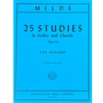 MILDE - 25 Studies in Scales and Chords, Opus 24 for Bassoon