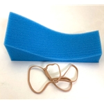 Poly-Pad Shoulder Rest for Violin or Viola, Medium (Blue)