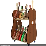 Band Room Mobile Ukulele Storage Rack (18 capacity)