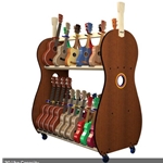 Band Room Mobile Ukulele Storage Rack (30 capacity)