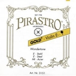 Pirastro Gold Wondertone Violin Single E String, 4/4, Ball End