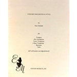OSTRANDER - Concert Piece in Fugal Style for Bass Trombone & Piano