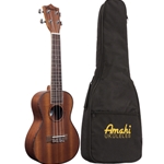 Amahi UK220S Mahogany Soprano Ukulele with padded bag