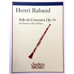 RABAUD - Solo de Concours for Clarinet with Piano Accompaniment