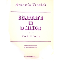 VIVALDI - Concerto in D Minor, Op. 3, No. 6 for Viola & Piano