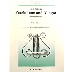 KREISLER - Praeludium and Allegro for Violin & Piano