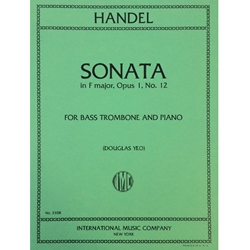 HANDEL - Sonata in F Major, Opus 1, No. 12 for Bass Trombone & Piano