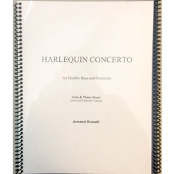 RUSSELL - Harlequin Concerto for Double Bass & Orchestra (Solo with Piano Score)
