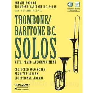 Rubank Book of Trombone or Baritone B.C. Solos - Easy to Intermediate (online media included)