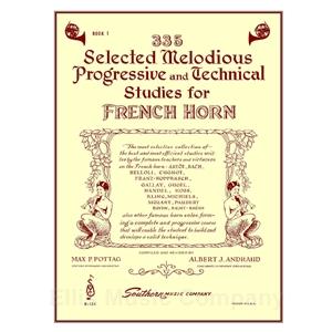 335 Selected Melodious Progressive and Technical Studies for Horn, Book 1