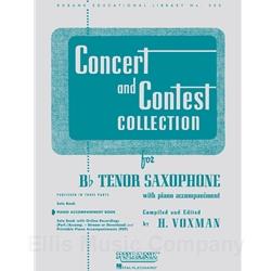 Piano Accompaniment for Concert and Contest Tenor Saxophone Book