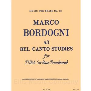43 Bel Canto Studies for Tuba (or Bass Trombone) by Marco Bordogni