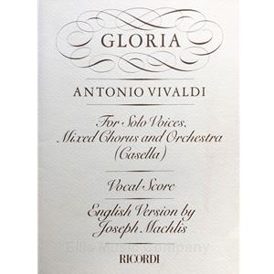 VIVALDI - Gloria RV589 for Mixed Chorus and Orchestra (Vocal Score)