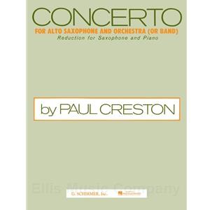 CRESTON - Concerto, Op. 26, for Alto Saxophone and Orchestra or Band (Piano Reduction)