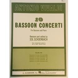VIVALDI - Ten Bassoon Concerti, Volume 1 for Bassoon (with piano reduction)