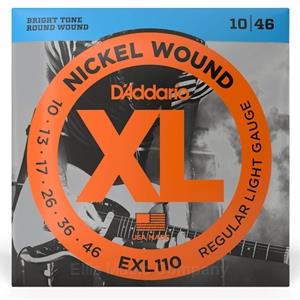 D'Addario EXL110 Nickel Wound Electric Guitar Strings, Regular Light