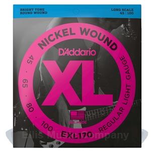 D'Addario EXL170 Nickel Wound 4-string Bass Guitar Strings, Light, Long Scale