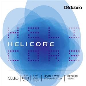 Helicore Cello Single D String, 1/2 Scale, Medium Tension