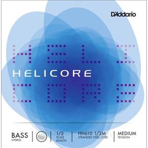 Helicore Hybrid Bass Single D String, 1/2 Scale, Medium Tension