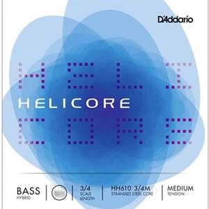 Helicore Hybrid Bass Single D String, 3/4 Scale, Medium Tension