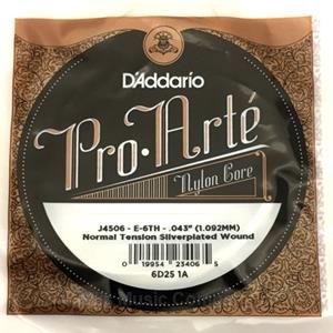 D'Addario J4506 Pro-Arte Nylon Classical Guitar Single String, Normal Tension, 6th String E
