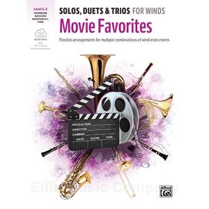 Solos, Duets & Trios for Winds: Movie Favorites (with online audio) - Bass Clef Book