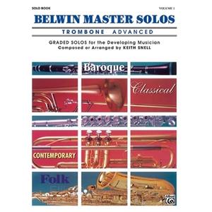 Belwin Master Solos for Trombone, Volume 1 Advanced Solo Book