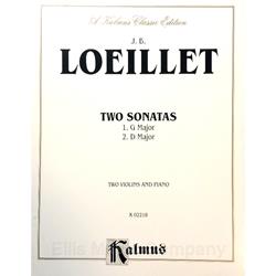 LOEILLET - Two Sonatas for Two Violins and Piano