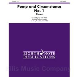 Pomp and Circumstance No. 1 (Theme) for Saxophone Quartet (AATB)
