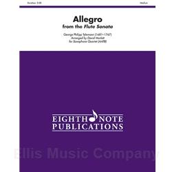 Allegro from the Flute Sonata for Saxophone Quartet (AATB)