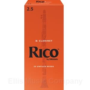 Rico Bb Clarinet Reeds #2.5 (25pk)